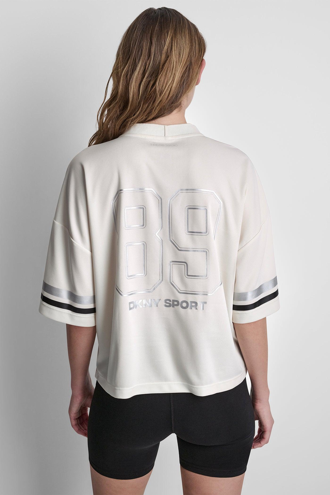 RHINESTONE VARSITY LOGO V-NECK JERSEY Product Image