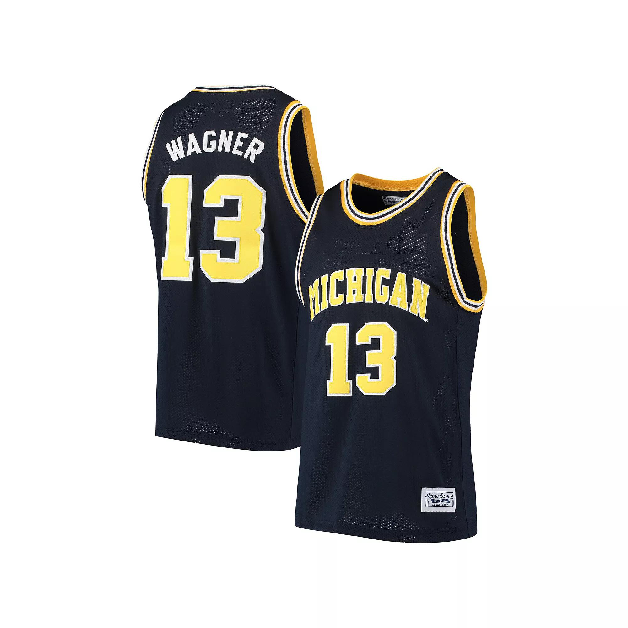 Mens Original Retro Brand Moritz Wagner Michigan Wolverines Alumni Basketball Jersey Blue Product Image