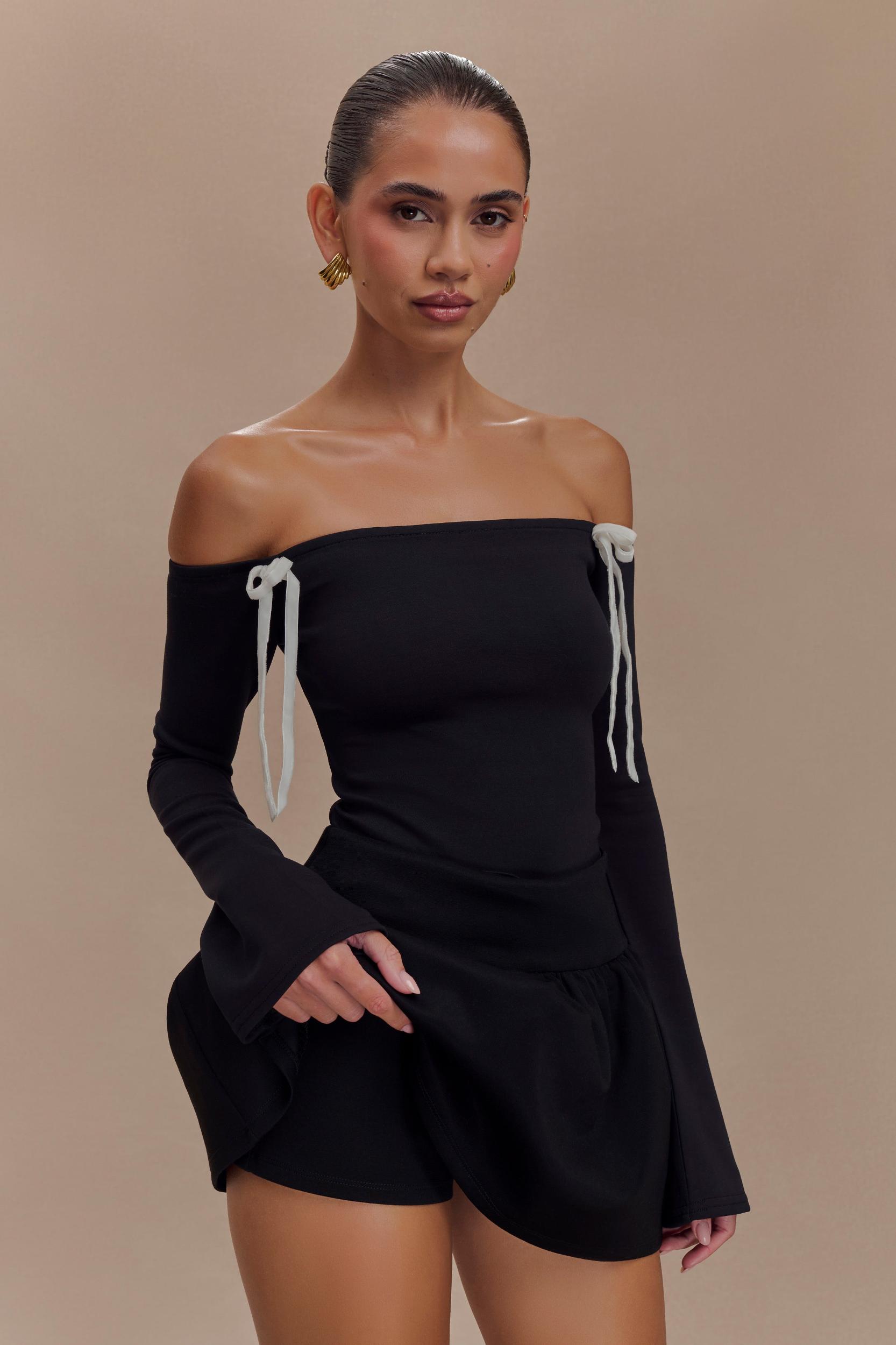 Jennie Frill Mini Skort - Black Product Image