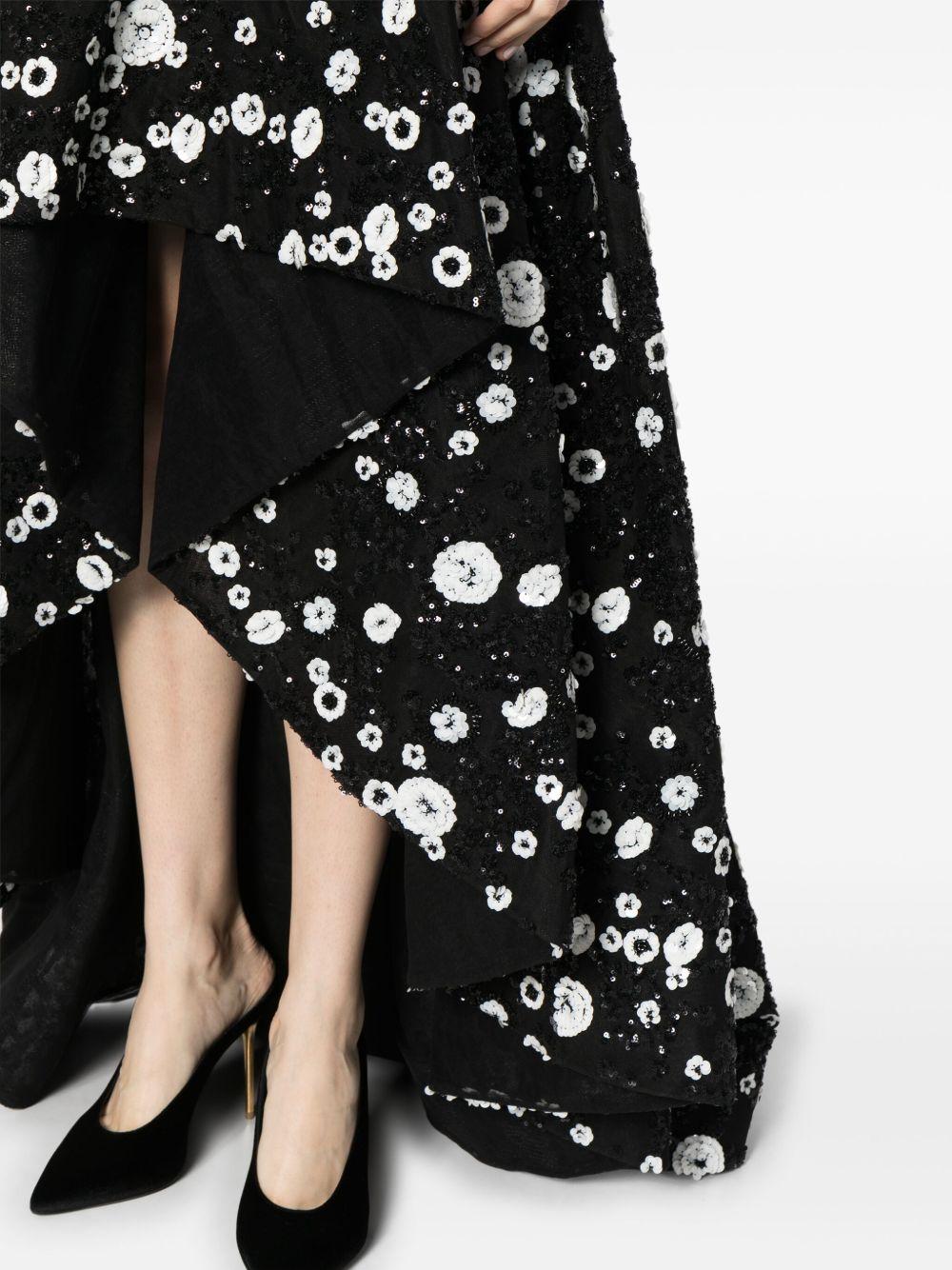 beaded high-low gown Product Image