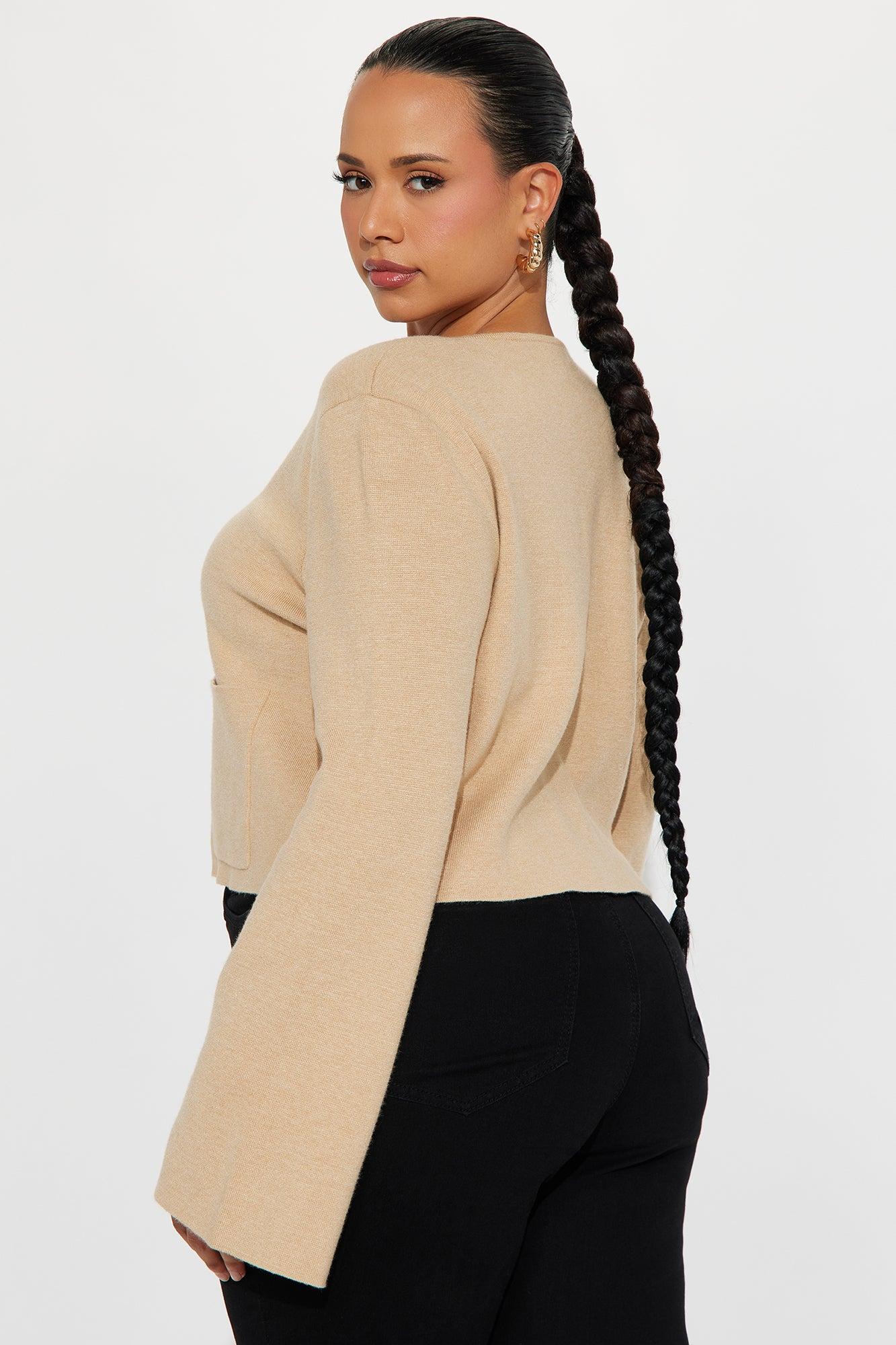 Sweet Talk Cardigan - Taupe Female Product Image