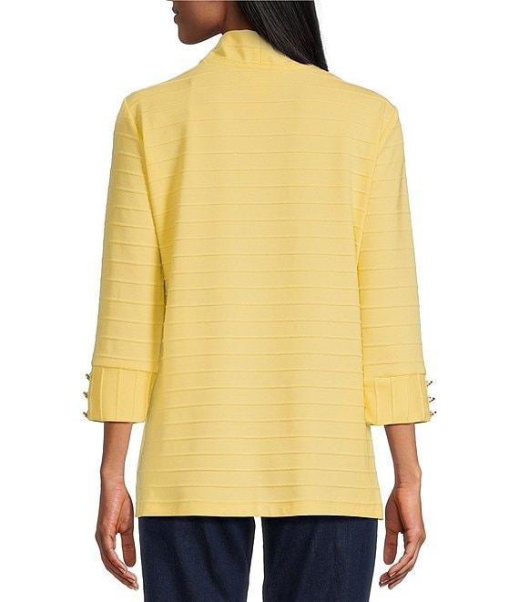 Allison Daley 3/4 Sleeve Open Front Patch Pocket Cardigan Product Image