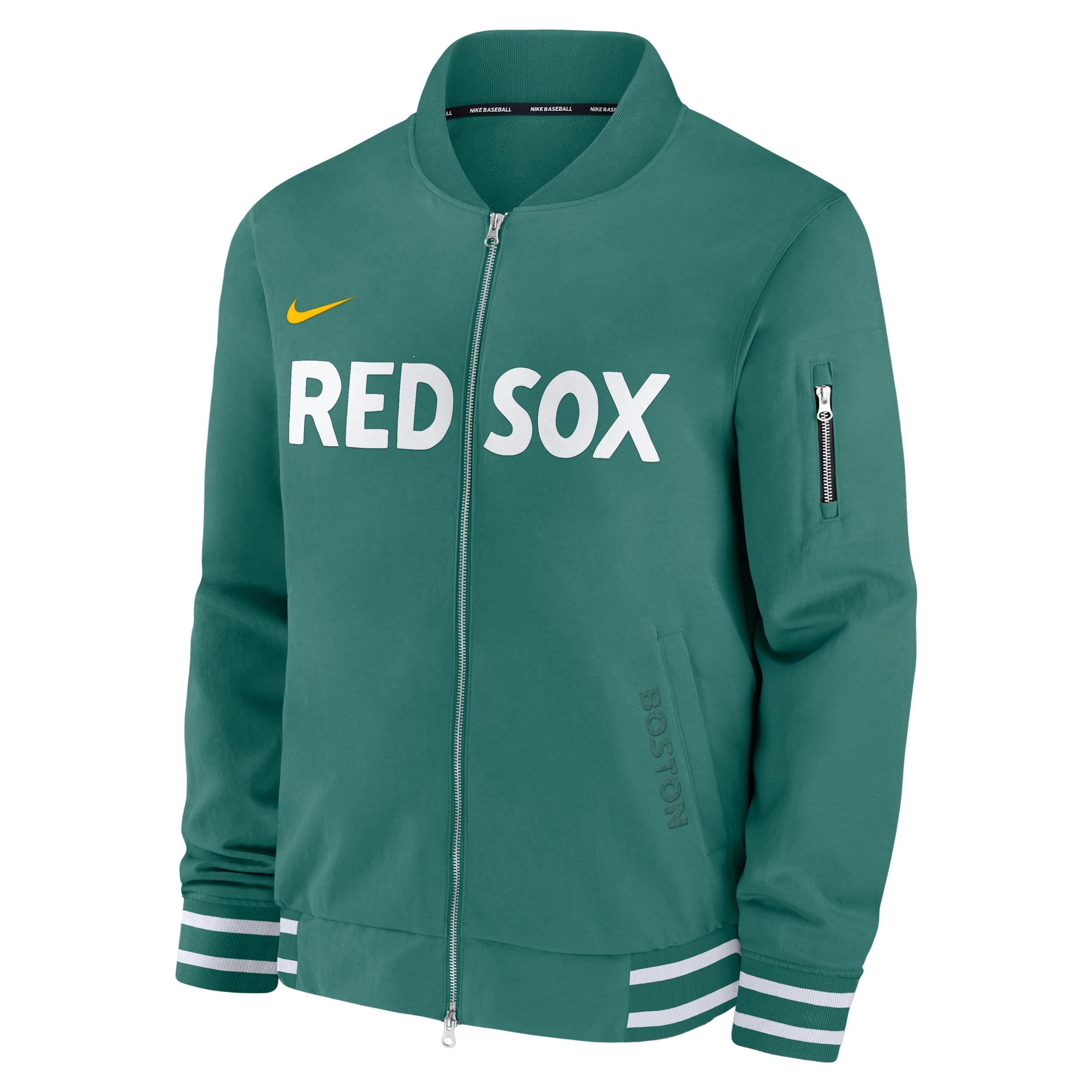 Boston Red Sox Authentic Collection City Connect Nike Men's MLB Full-Zip Bomber Jacket Product Image