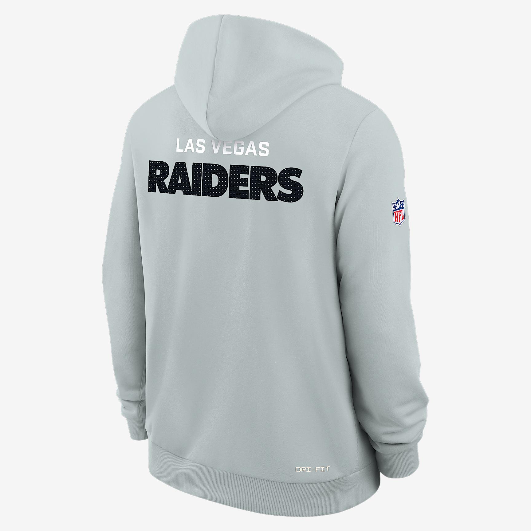 Las Vegas Raiders Initial Home Sideline Nike Mens Dri-FIT NFL Pullover Hoodie | 03AZ07R8D-A0M Product Image
