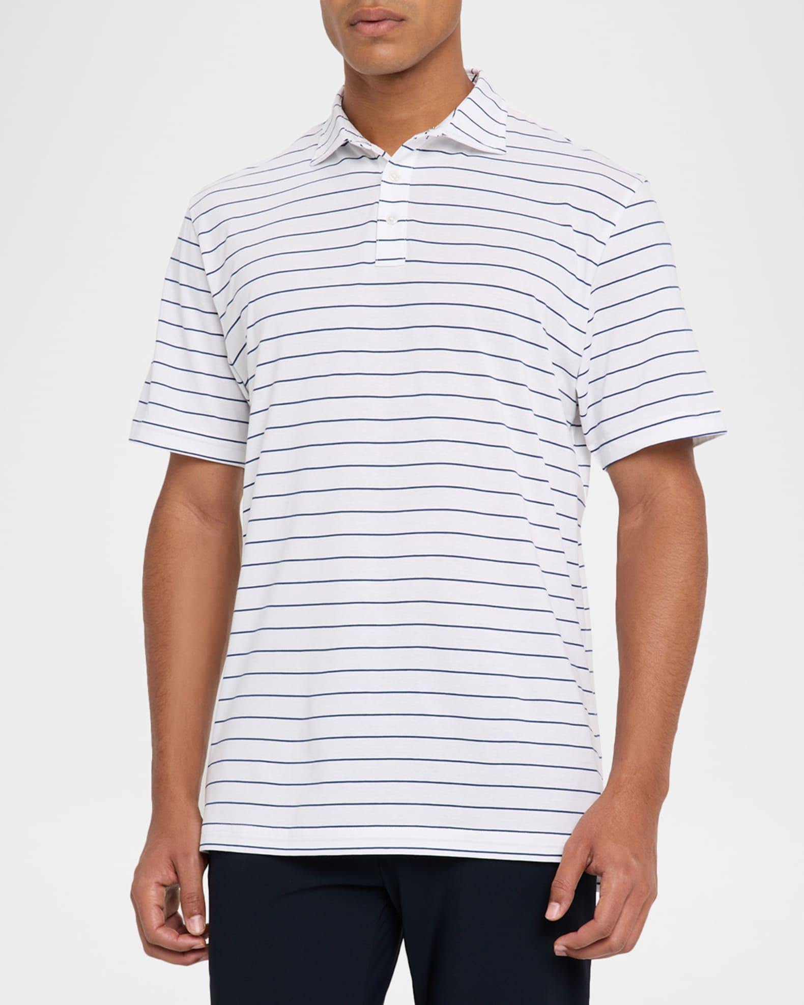 Men's Crown Comfort Pima Cotton Stripe Polo Shirt Product Image