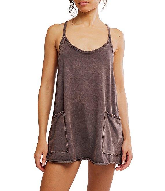 Free People FP Movement Hot Shot Scoop Neck Sleeveless Patch Pocket Mini Dress Product Image