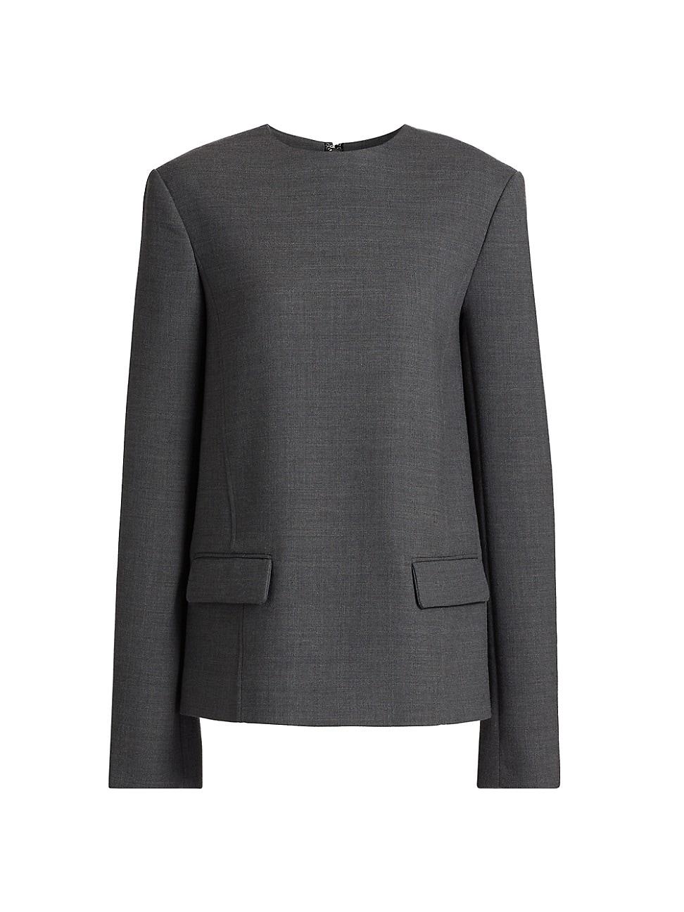 Womens Pocket Spongy Suiting Top Product Image