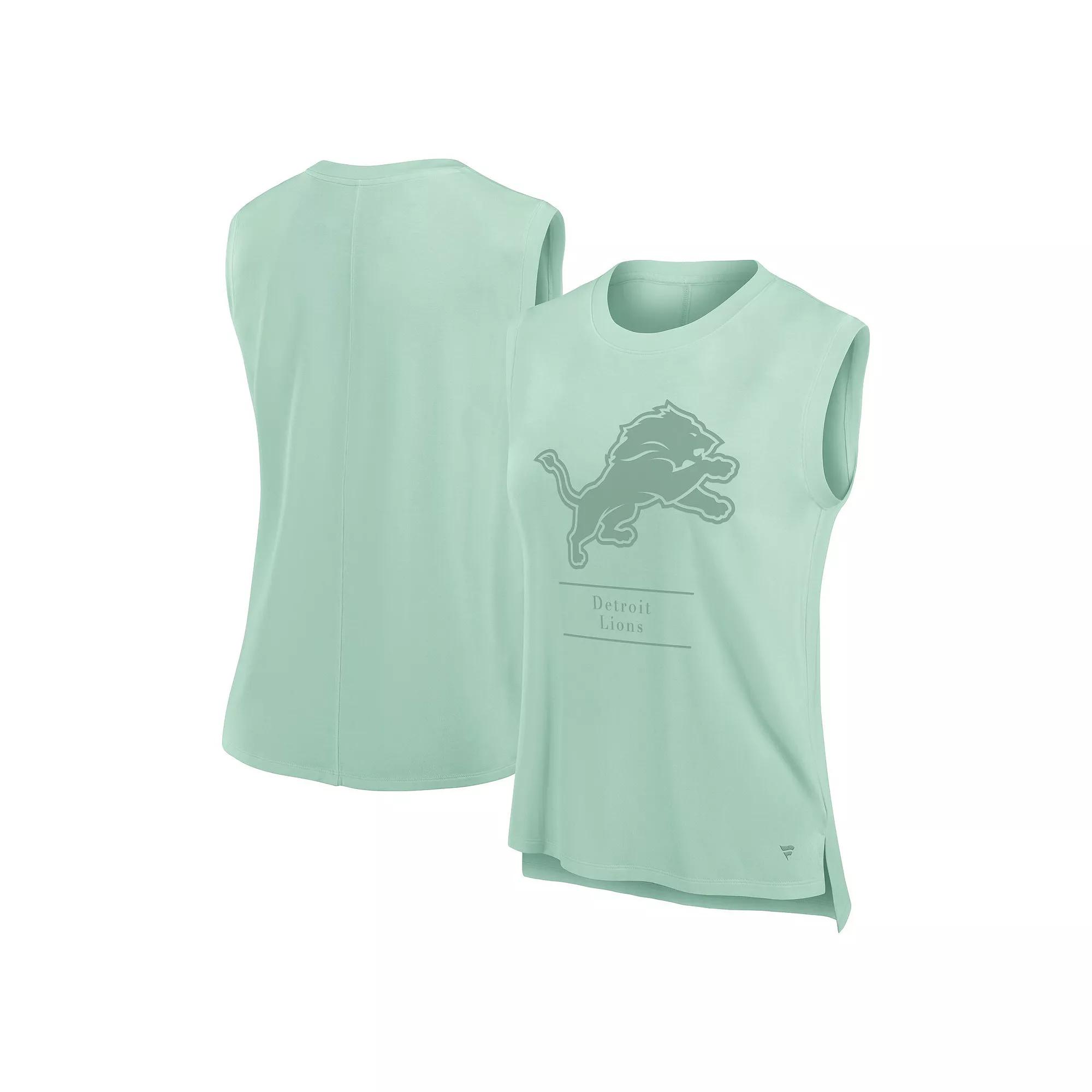 Women's Fanatics Mint Detroit Lions Studio Embrace Tank Top,  Product Image
