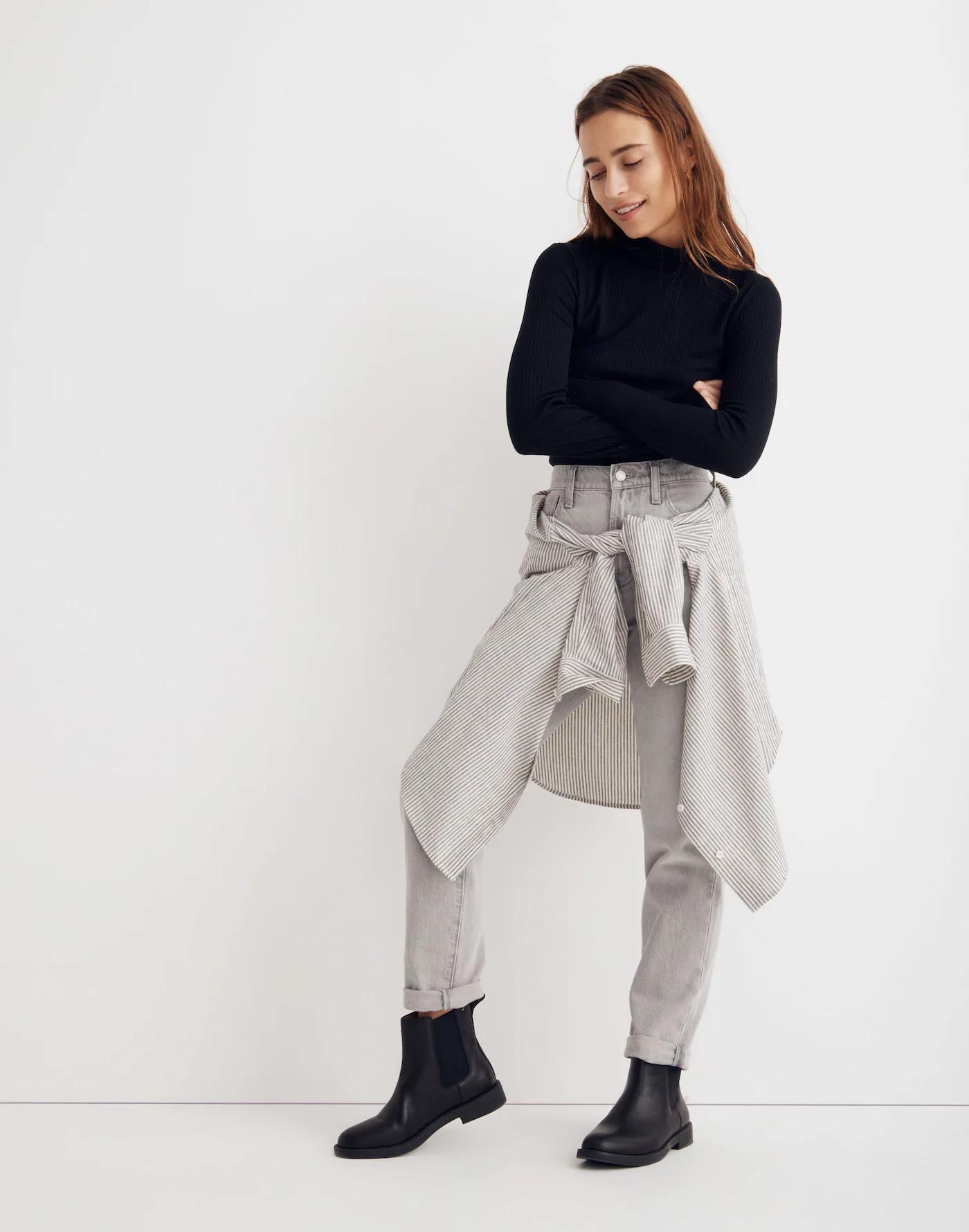 Ribbed Turtleneck Top Product Image