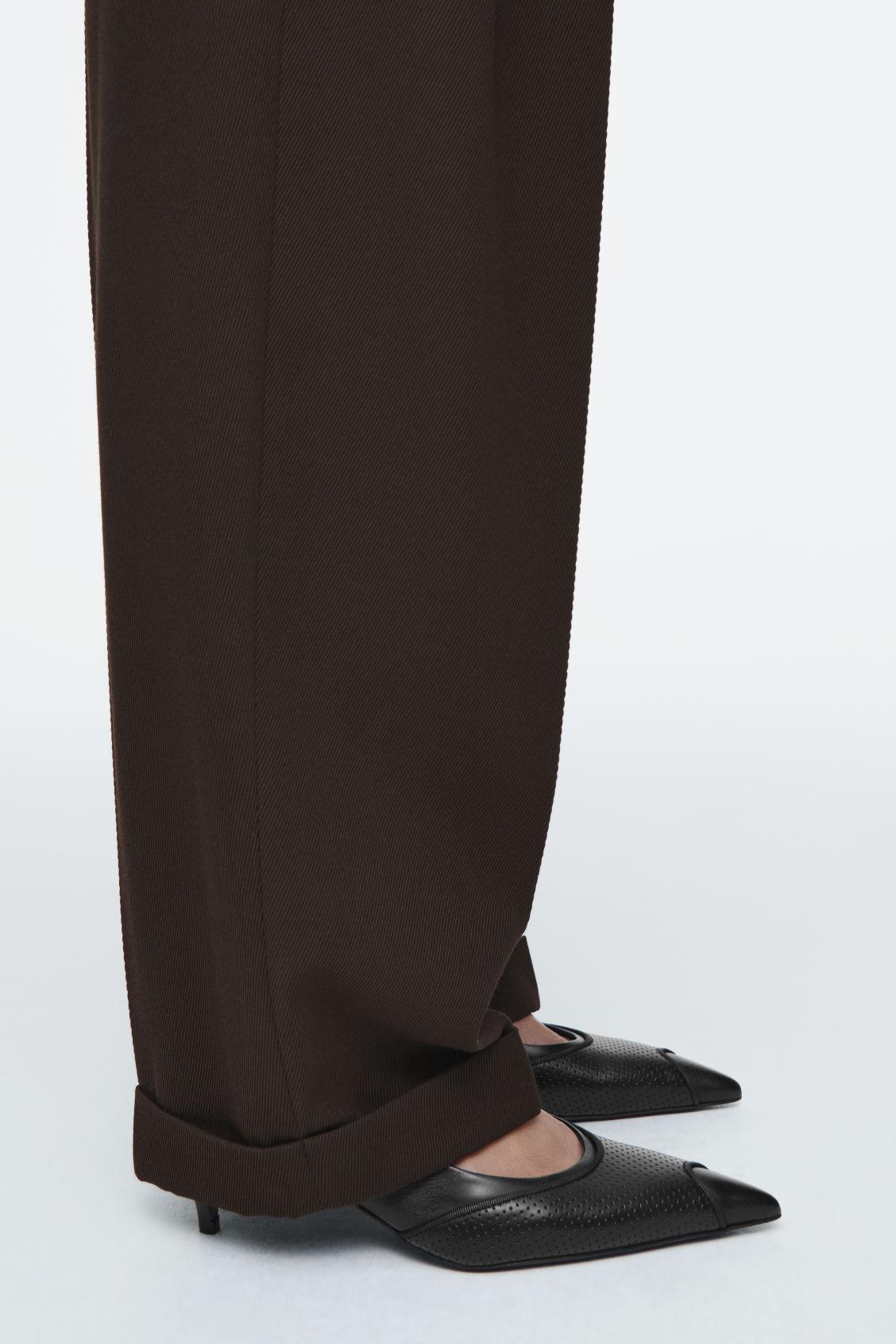 PERFORATED LEATHER SLINGBACK HEELS Product Image