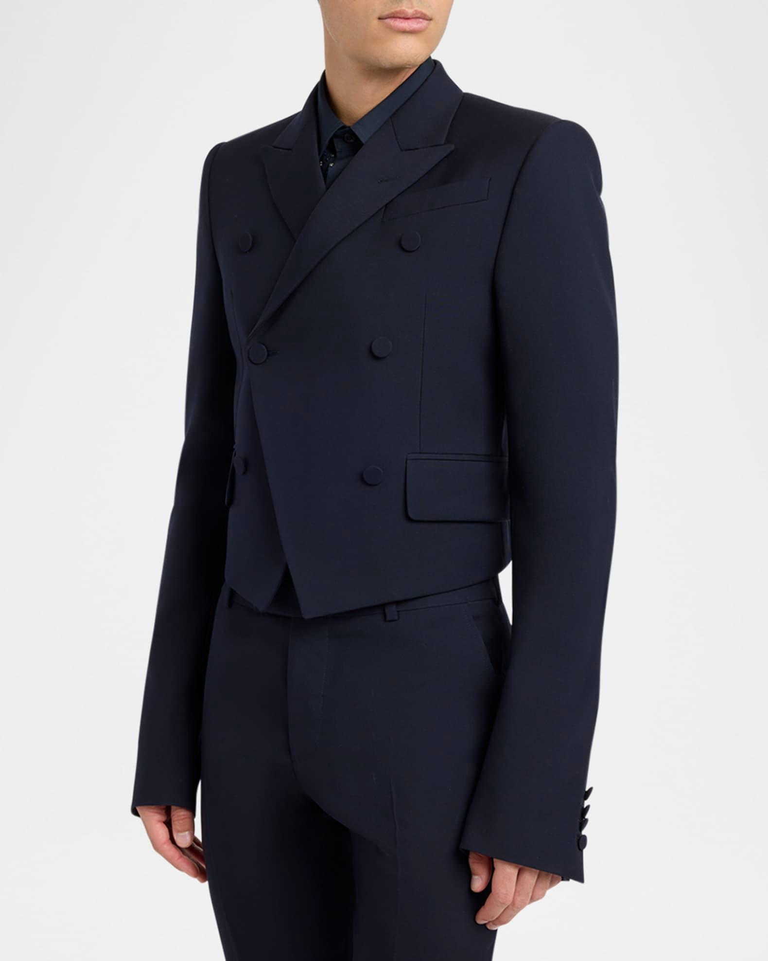 Men's Double-Breasted Shrunken Blazer Product Image