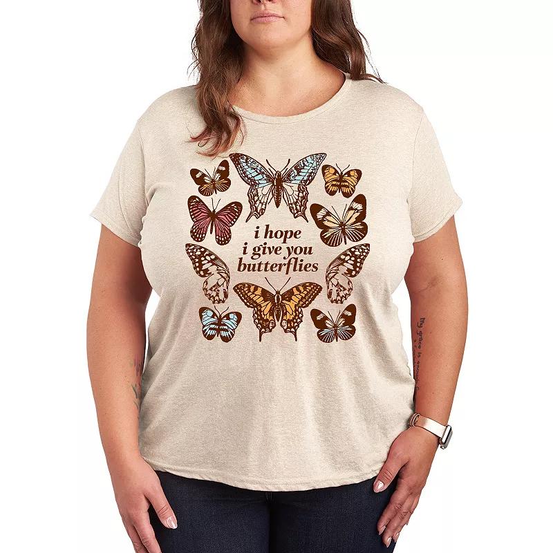 Plus Size Give You Butterflies Graphic Tee, Womens Product Image