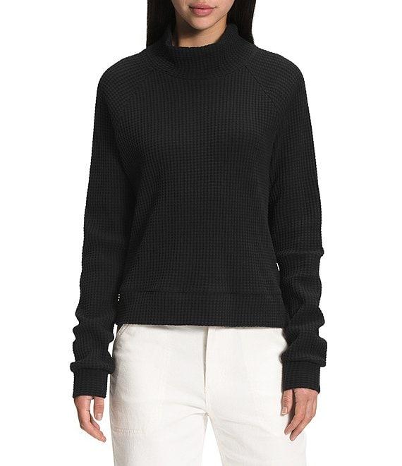The North Face Chabot Cotton Thermal Knit Mock Neck Long Sleeve Top Product Image