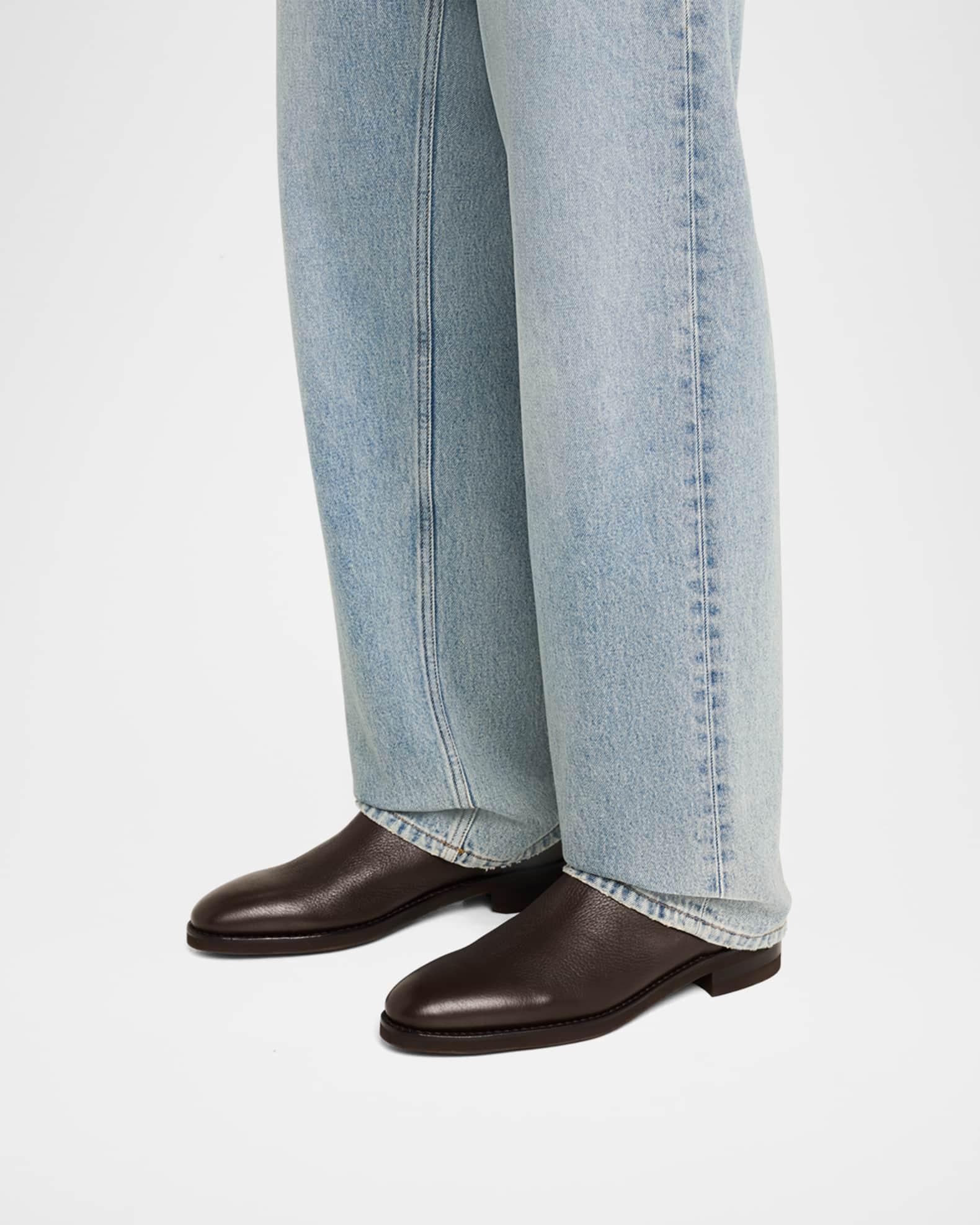 Men's Saffron Grained Leather Chelsea Boots Product Image