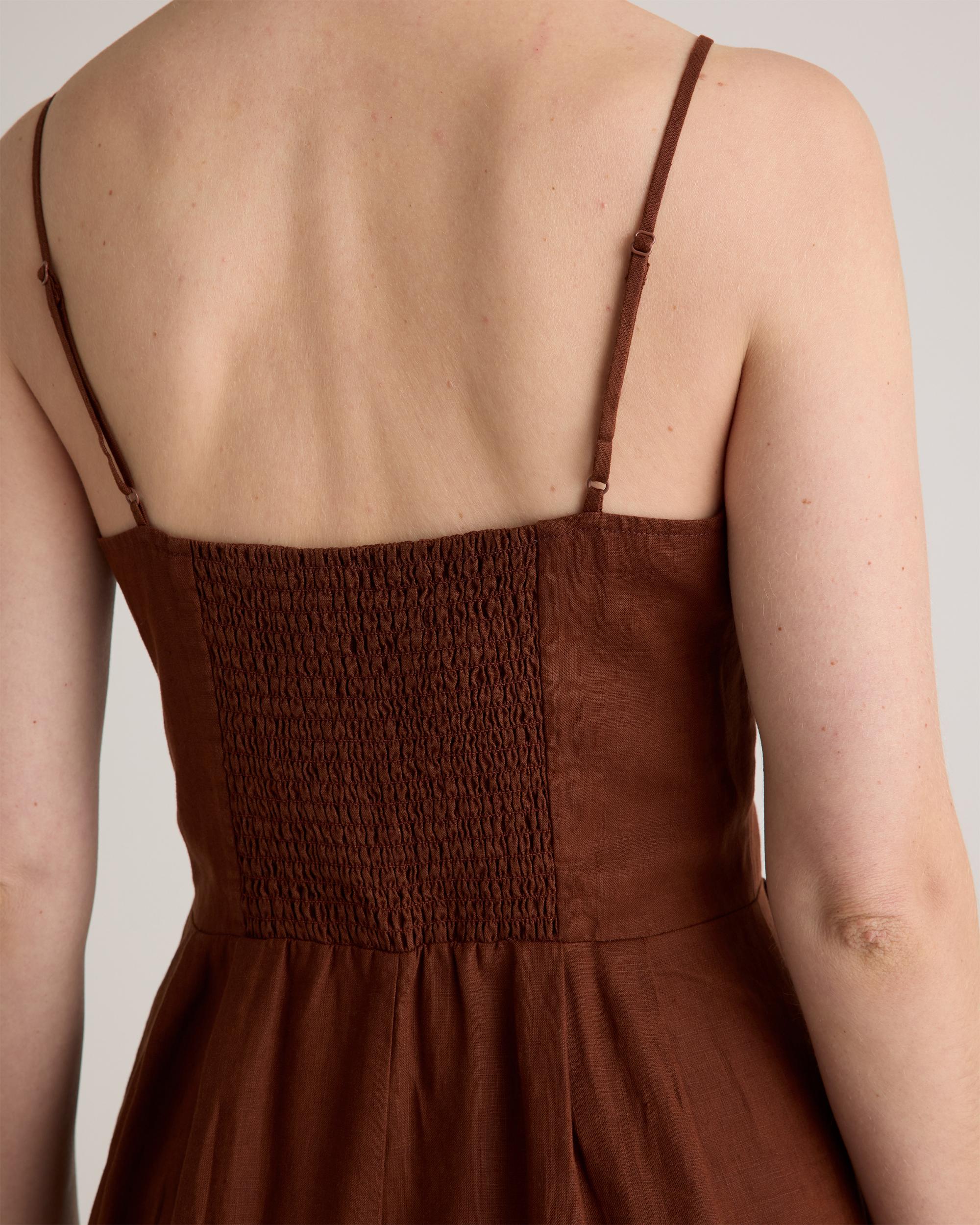 Quince | Women's 100% European Linen Scoop Neck Midi Dress Product Image