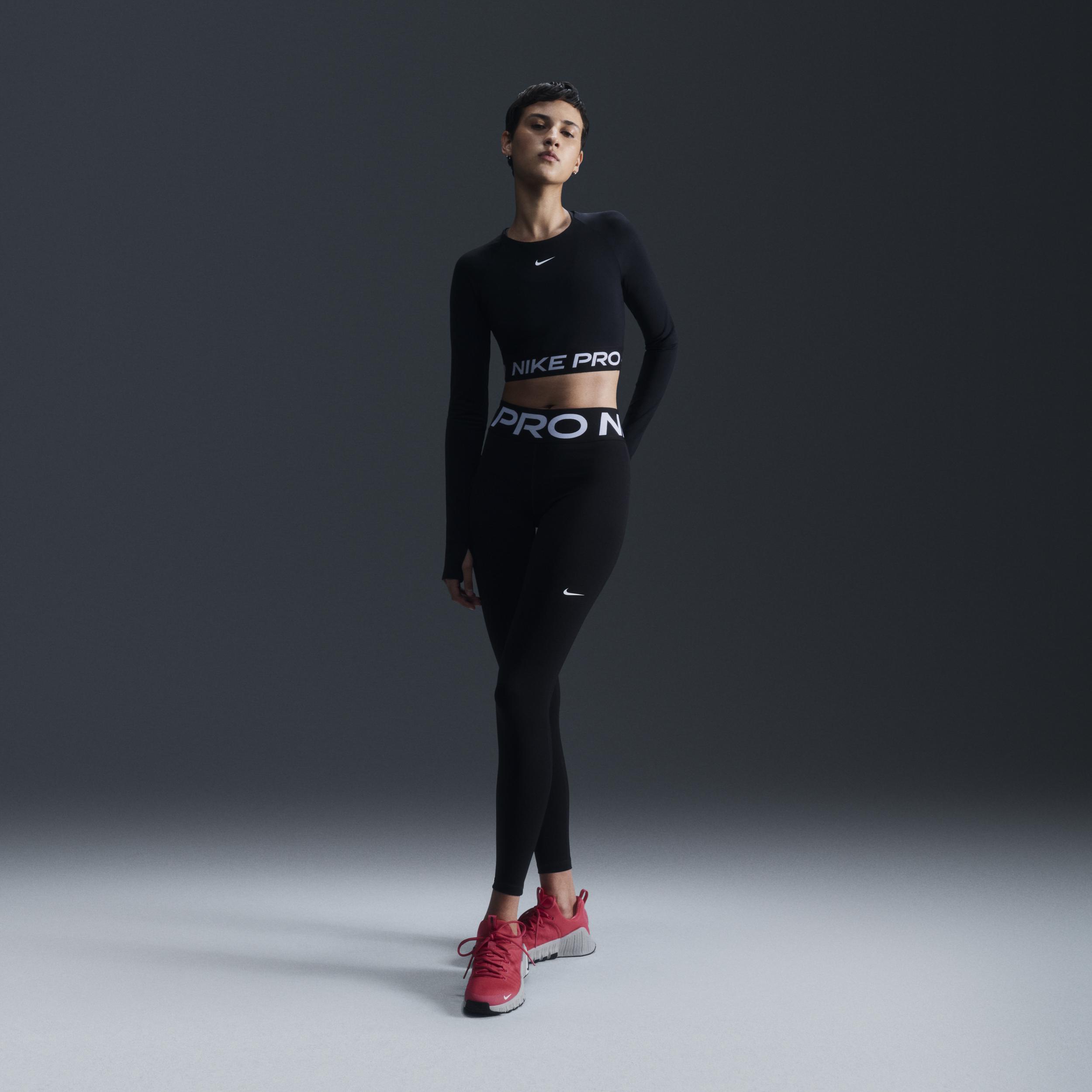 Womens Nike Pro Dri-FIT Cropped Long-Sleeve Top | FV5484-010 Product Image