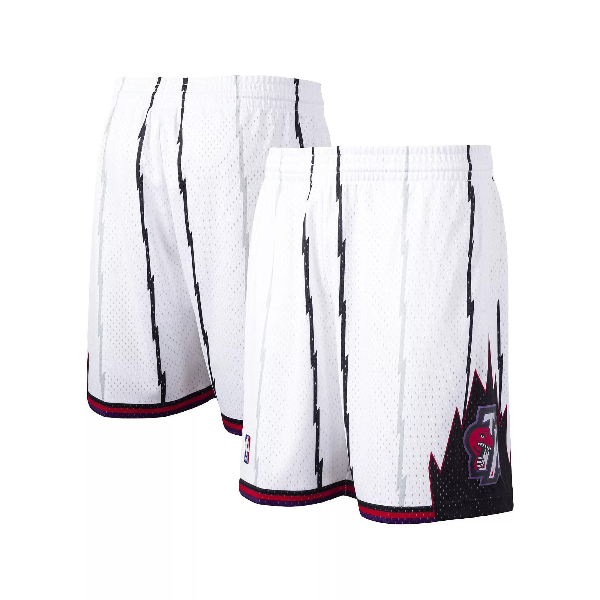 Men's Mitchell & Ness White Toronto Raptors Hardwood Classics Swingman Shorts, Size: XL, Rpt White Product Image
