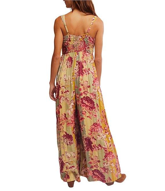 Free People Melrose Floral Print Sweetheart Neck Sleeveless Maxi Jumpsuit Product Image