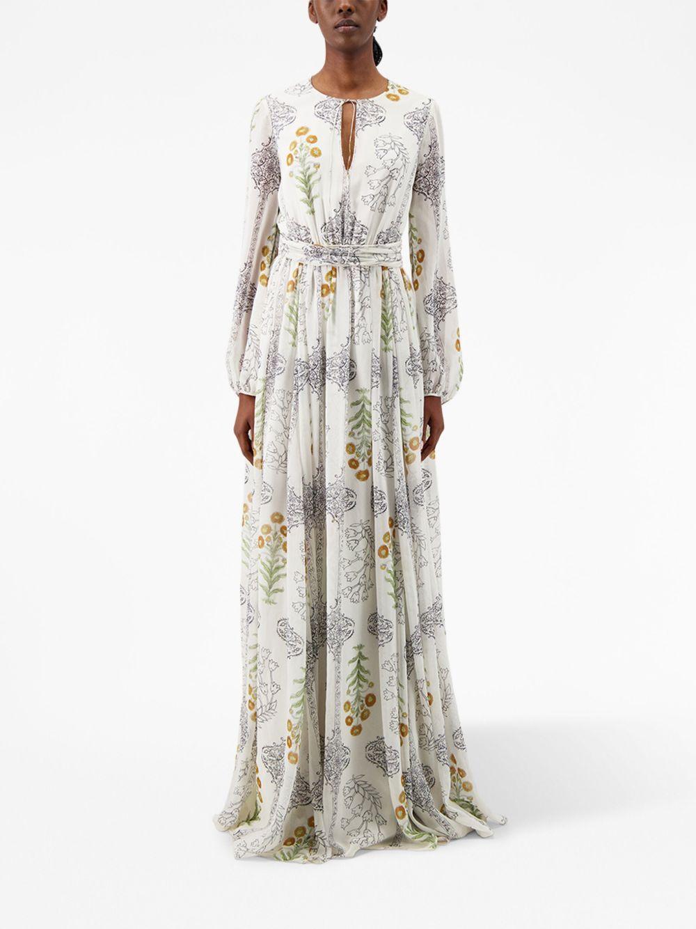 floral-print silk maxi dress Product Image
