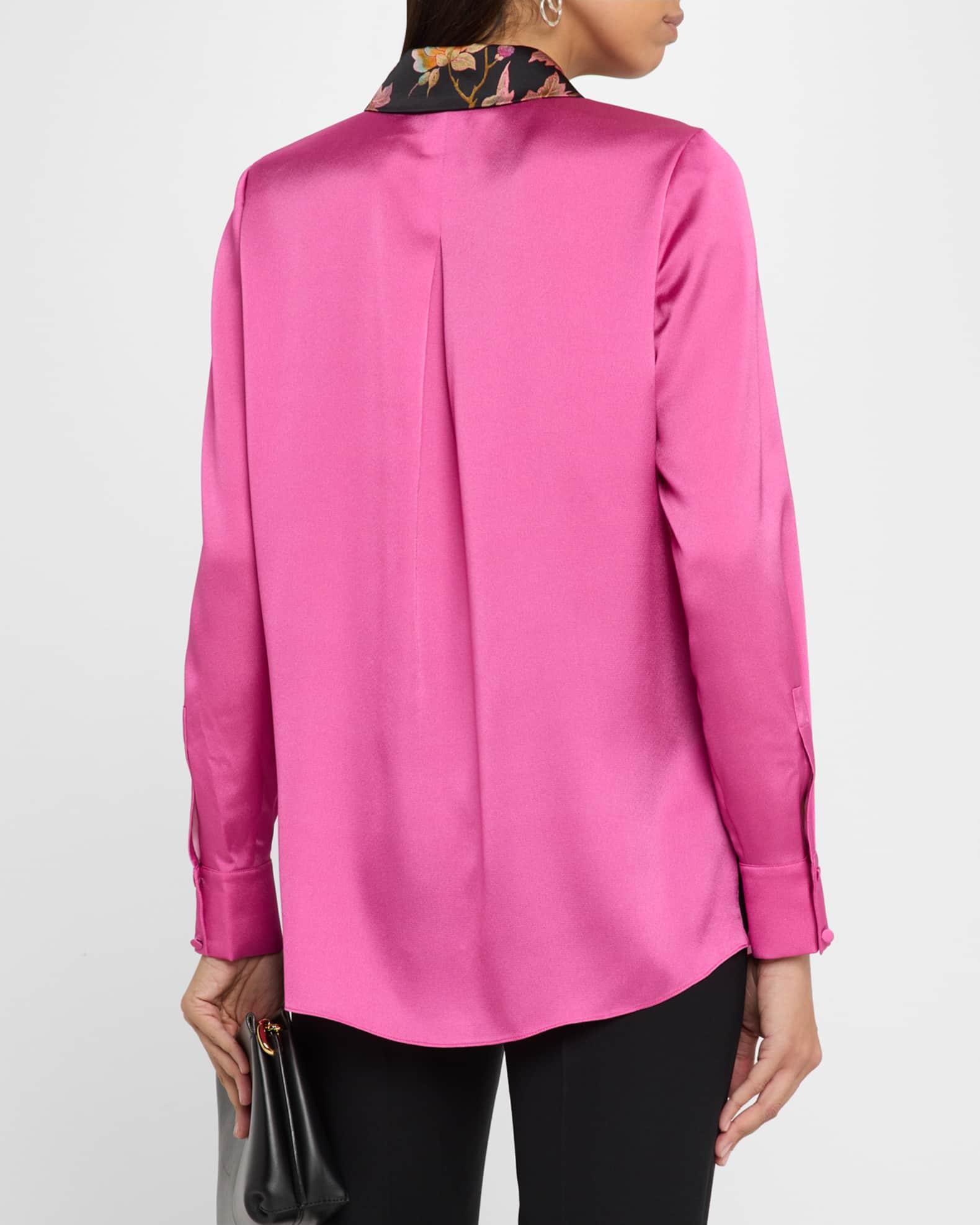 Sabrina Floral-Print Satin Blouse Product Image