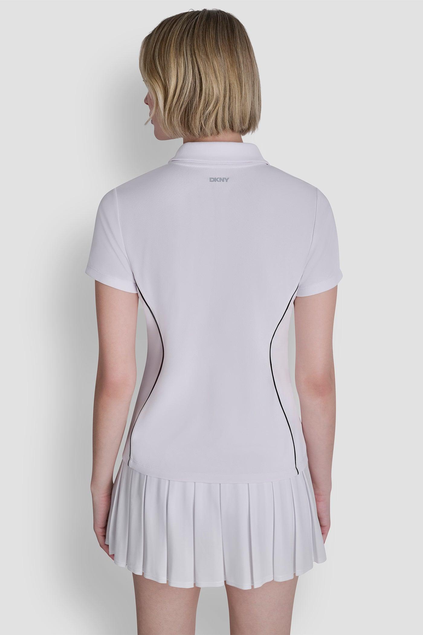 COURT PIQUÉ PIPED HALF-ZIP POLO Product Image