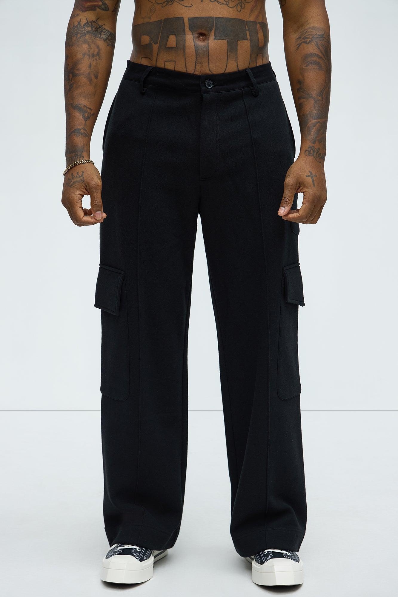 Tyson Baggy Cargo Sweatpants - Black Product Image