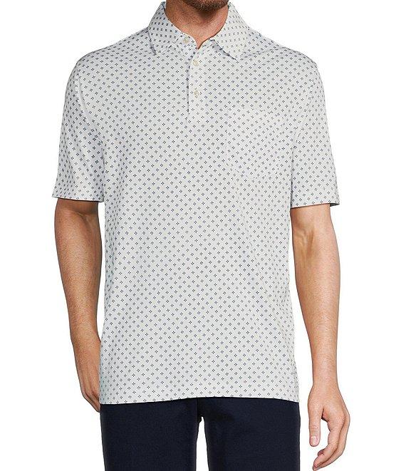 Roundtree & Yorke TravelSmart Short Sleeve Geo Printed Polo Shirt Product Image