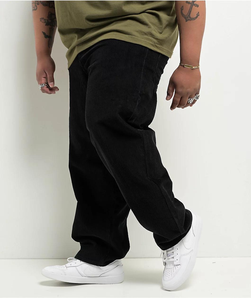 Empyre Corduroy Black Ultra Loose Skate Pants Product Image