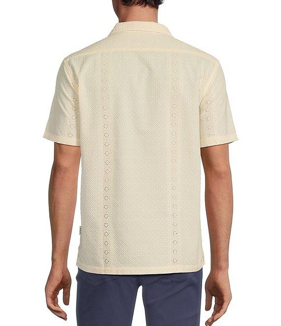 Rowm Tourister Short Sleeve Eyelet Button Front Shirt Product Image