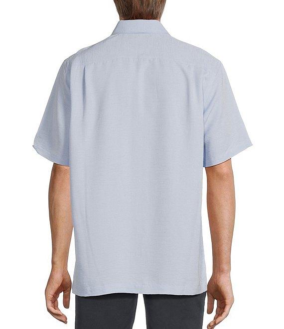 Roundtree & Yorke Short Sleeve Solid Slub Sport Shirt Product Image