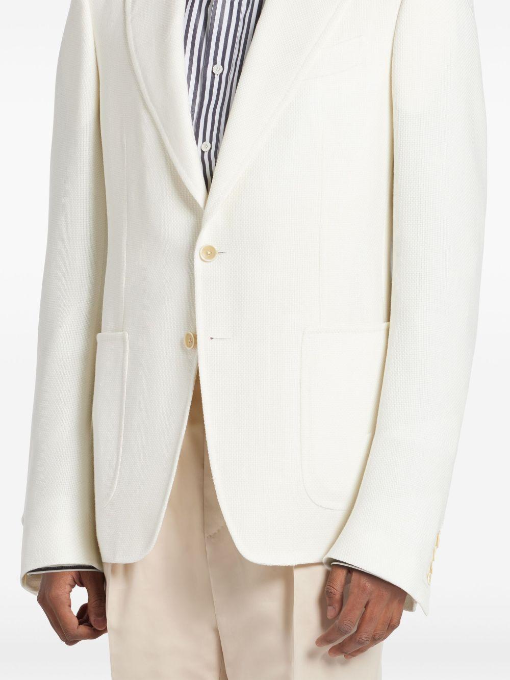 TOM FORD Basket Weave Shelton Jacket In White Product Image
