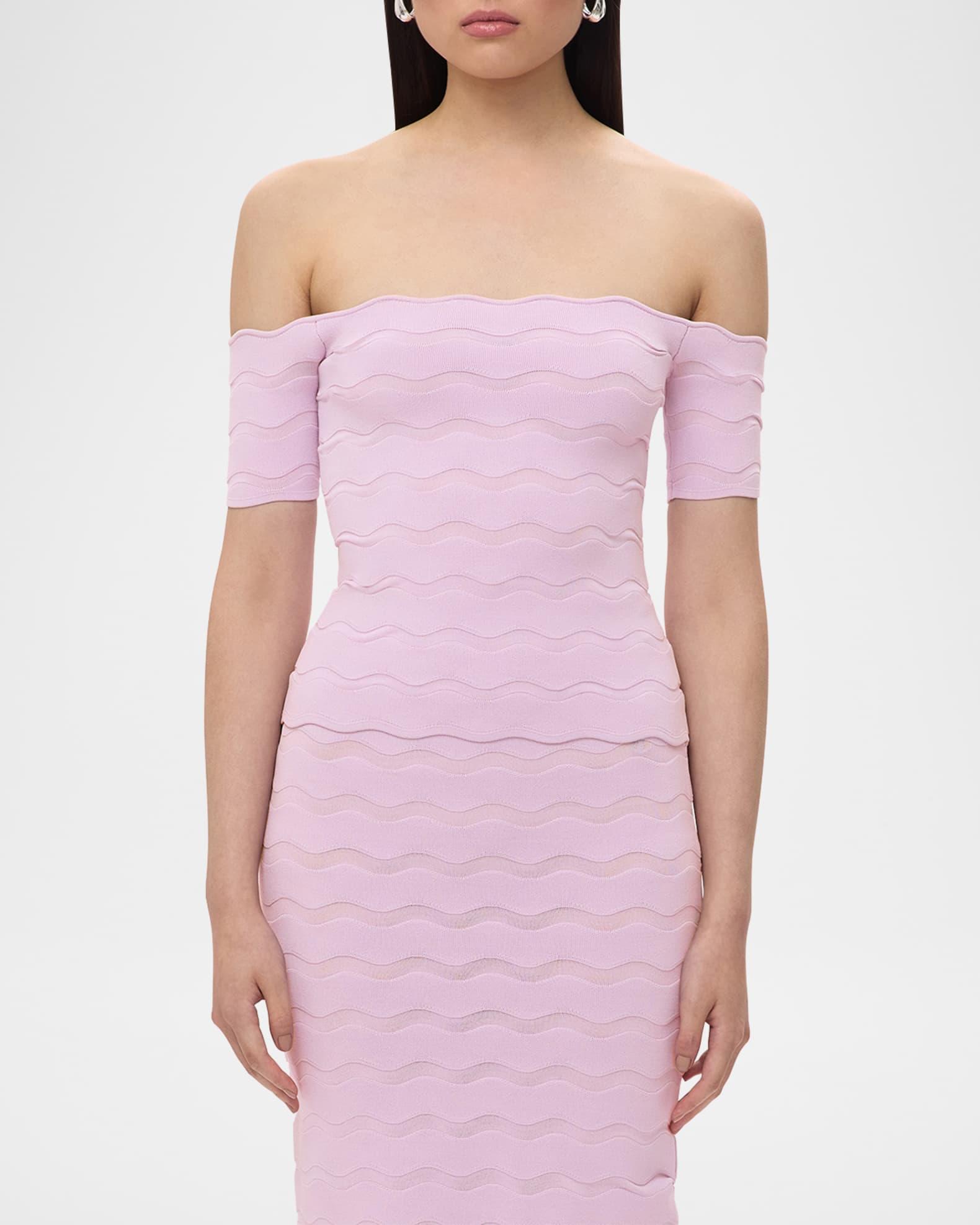 Lainey Wavy Off-The-Shoulder Top Product Image