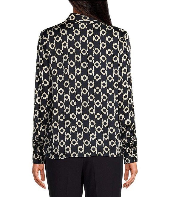 Tara Jarmon Charlotte Woven Floral Print Notch Collar Long Sleeve Button Front Shirt Product Image