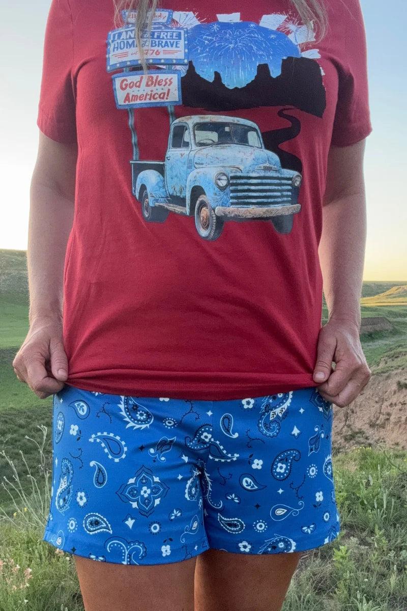 Sterling Kreek Bandana Babe Blue Shorts Product Image