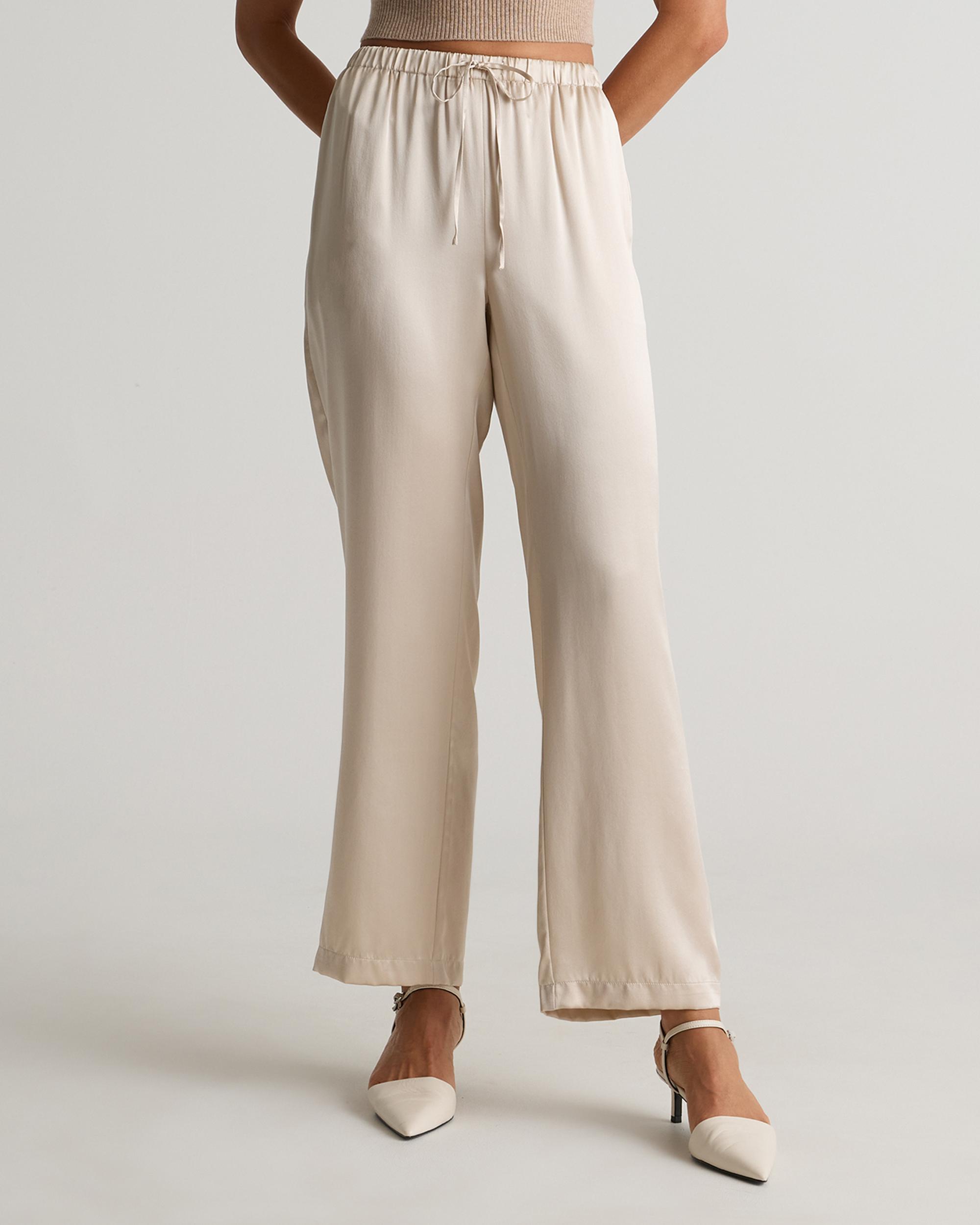 Quince | Women's Drawstring Wide Leg Pants Silk Product Image