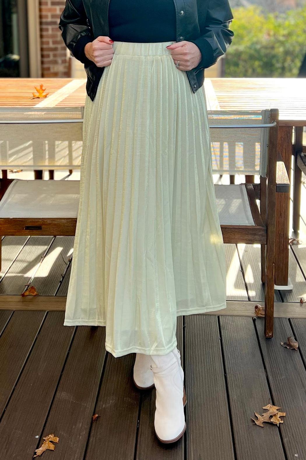 Pleated Maxi Skirt Product Image