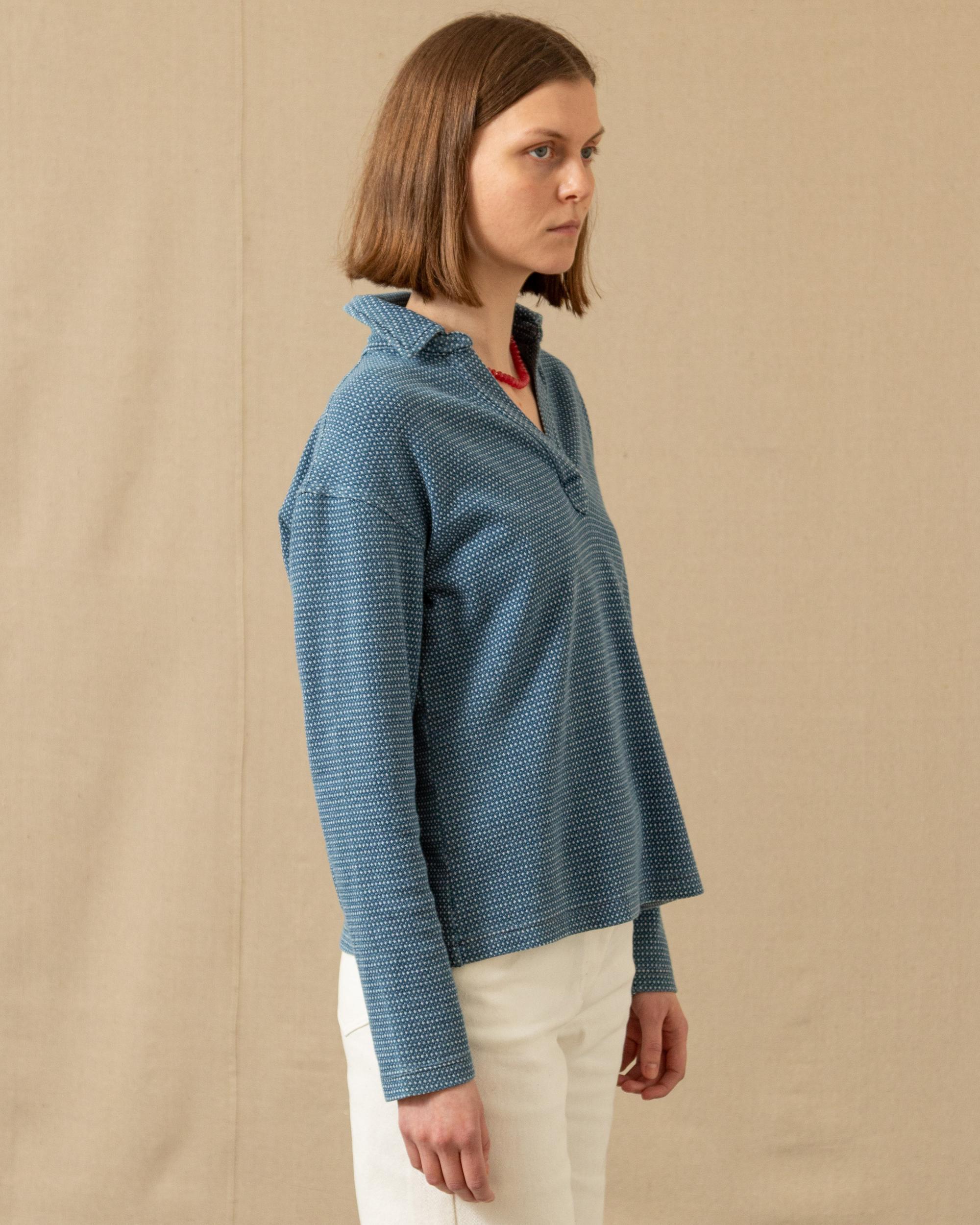 Indigo Inlet Pullover in Birdseye Pique Product Image