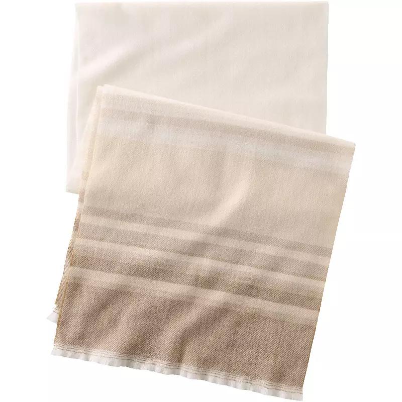 Women's Lands' End CashTouch Pattern Scarf, Green Ombre Stripe Product Image