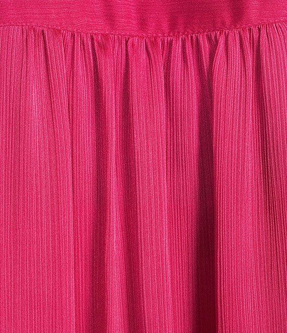 Trina Turk Alora Georgette Tie V-Neck Long Bell Sleeve Blouse Product Image