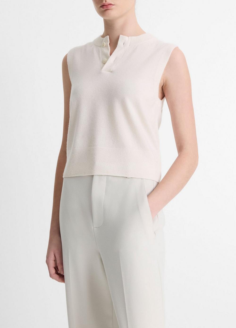 Wool-Blend Henley Shell Product Image