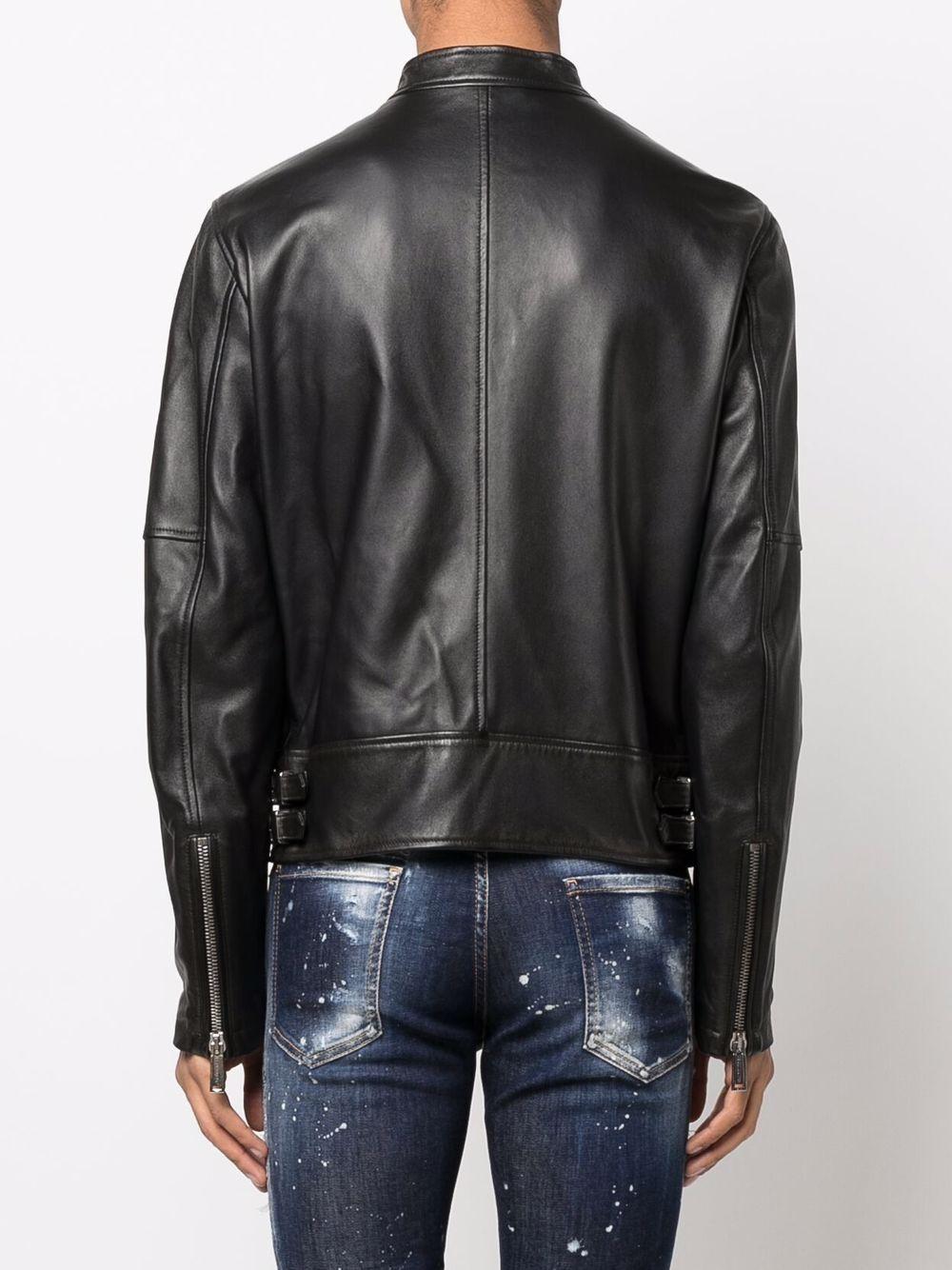 leather biker jacket Product Image