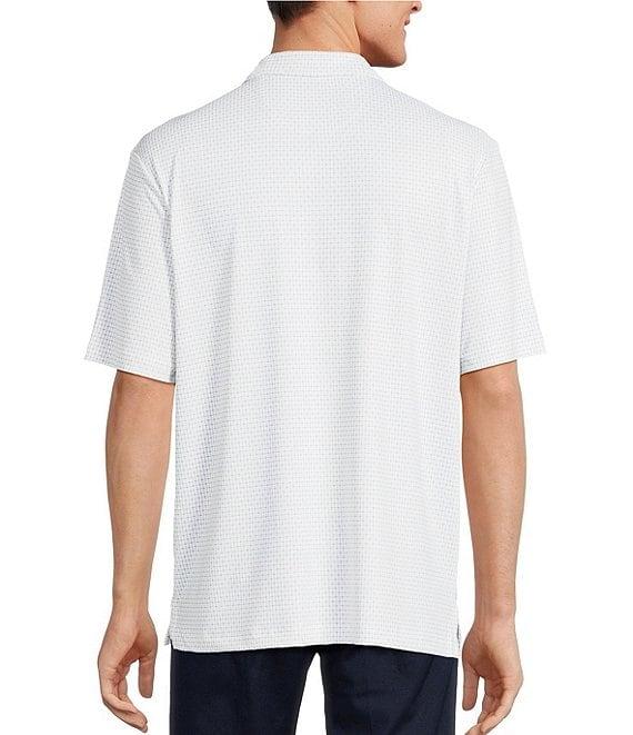 Roundtree & Yorke Performance The Fairway Short Sleeve Geometric Print Polo Shirt Product Image