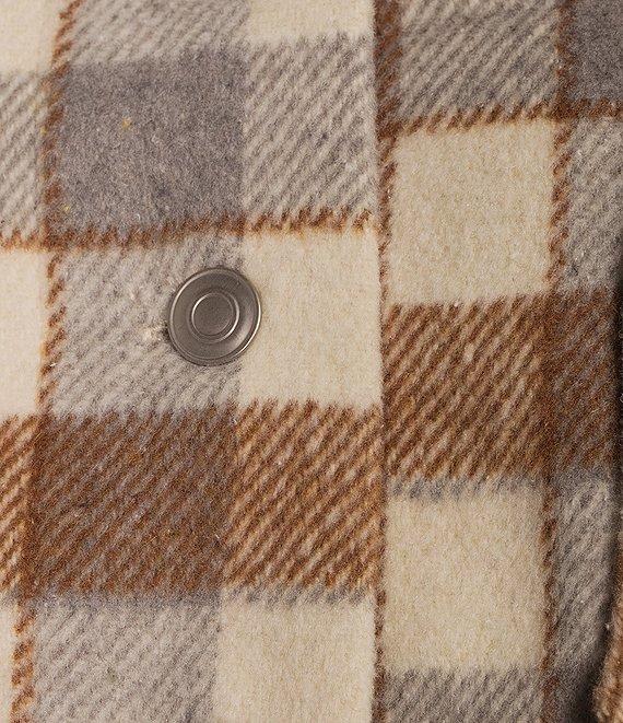 Double Zero Long Sleeve Plaid Check Cropped Jacket Product Image