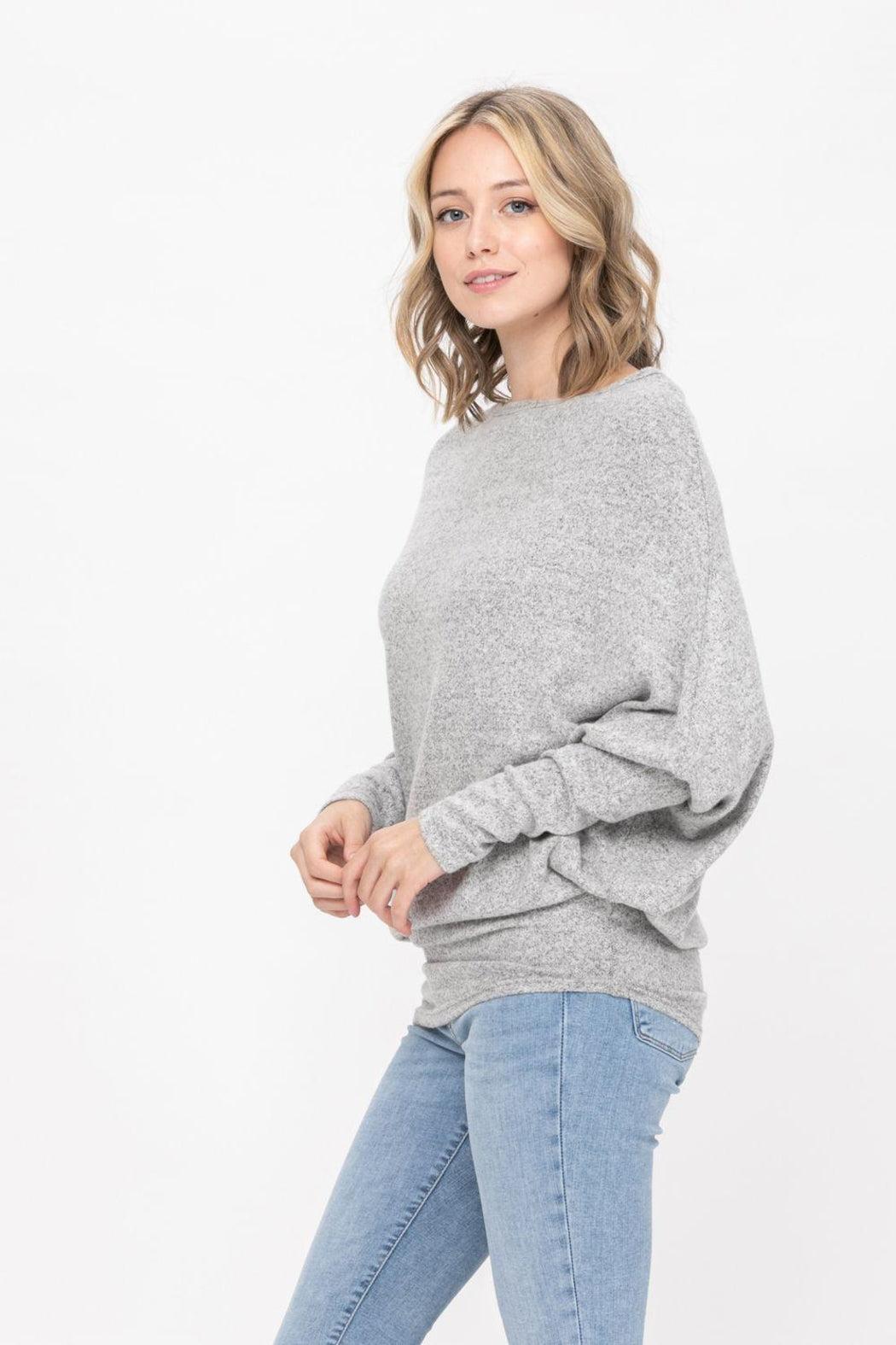 Casual Pullover Dolman Batwing Sweater Product Image