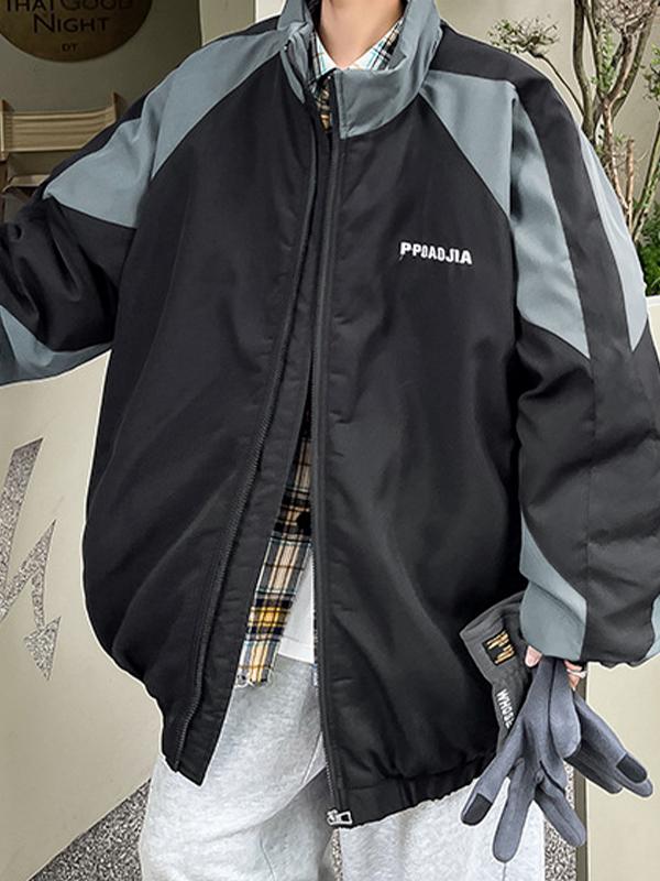 Men's Contrast Color Splice Jacket Product Image