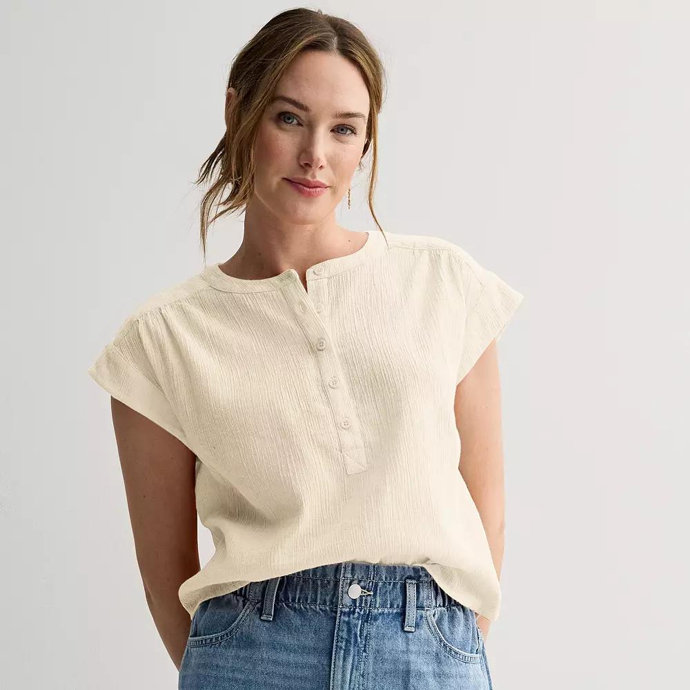 Women's Sonoma Goods For Life® Dolman Sleeve Popover Top, Size: Large, Riviera Brown Product Image