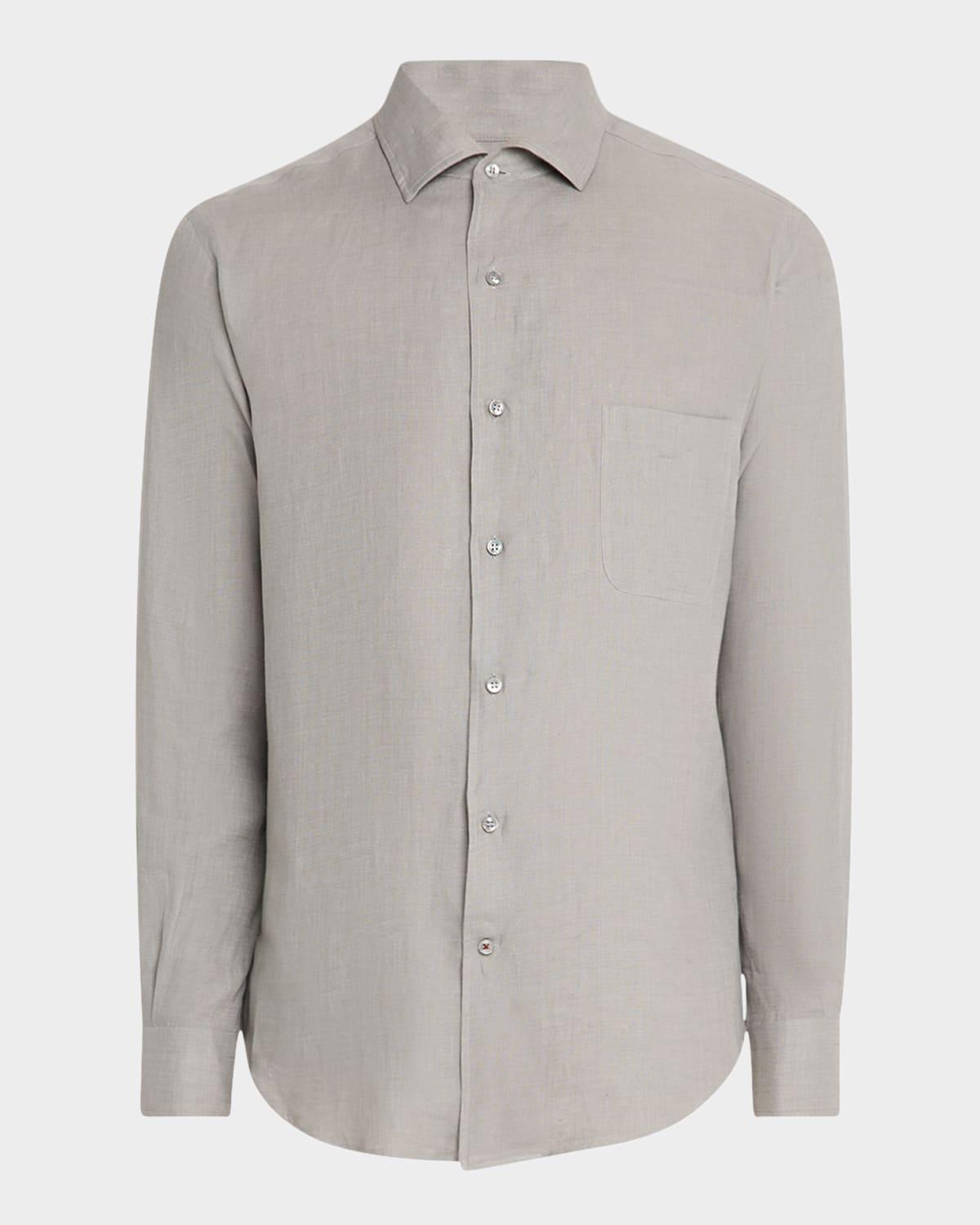 Mens Andre Long-Sleeve Linen Shirt Product Image