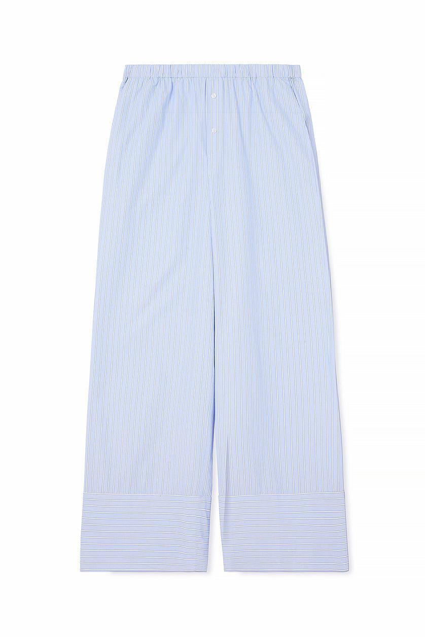 Elastic Waist Striped Trousers Product Image