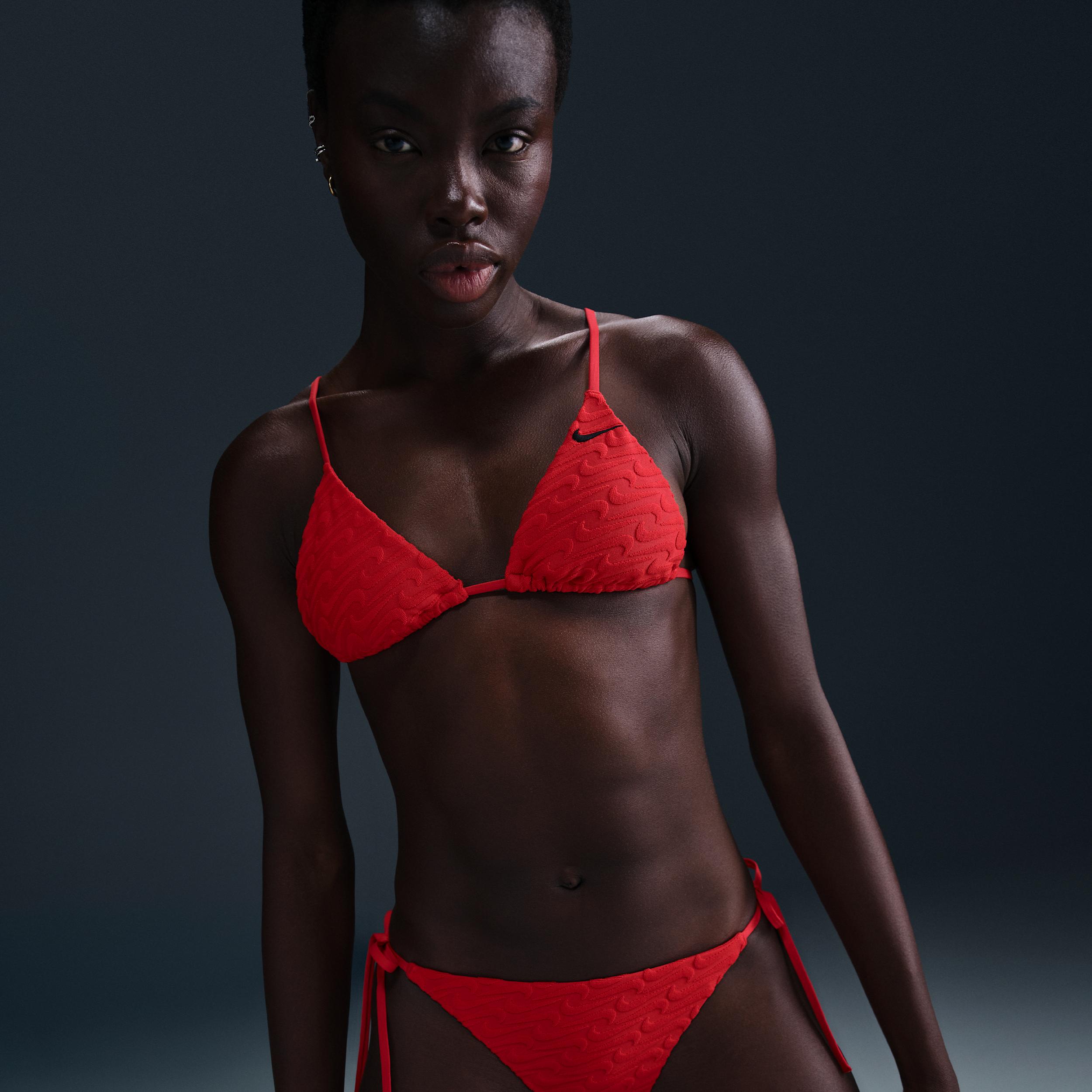 Nike Womens Swim Swoosh Link Terry Tie-String Bikini Bottom | NESSF255-614 Product Image