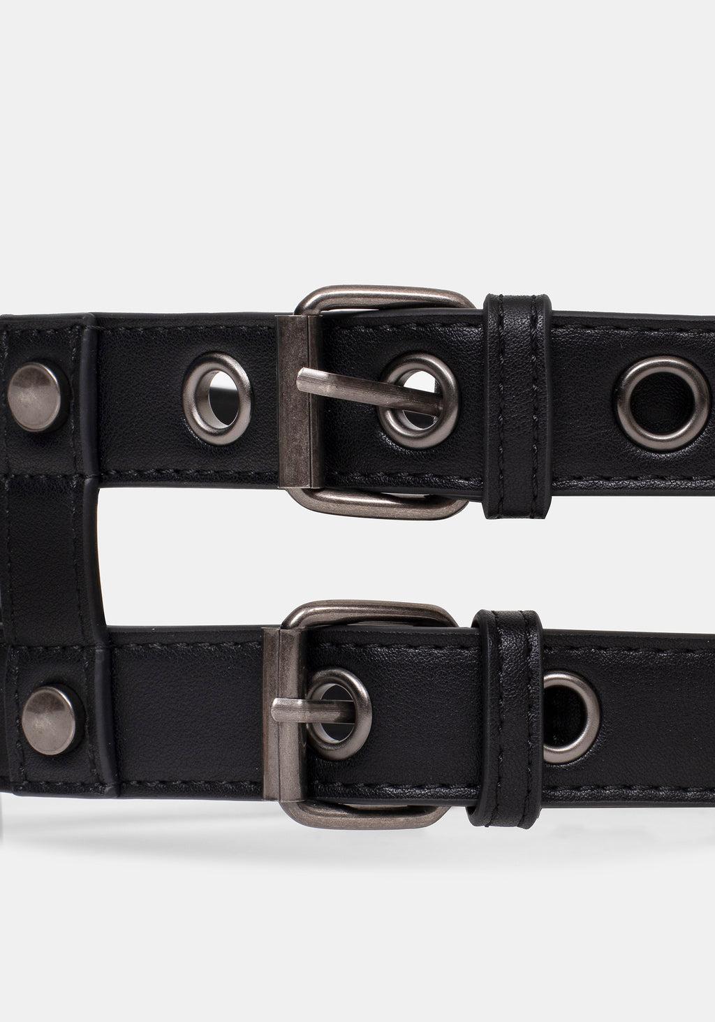 Kryne Eyelet Double Buckle Belt Product Image